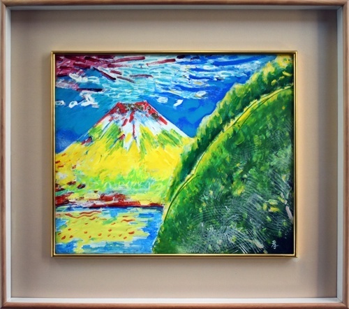 A talented painter from Nihon University's Faculty of Art. He expresses Mt. Fuji in unique colors. It's fun to look at. Takami Sakurai Mountains in May (Misaka Pass) Oil Painting 10 pages, Painting, Oil painting, Nature, Landscape painting