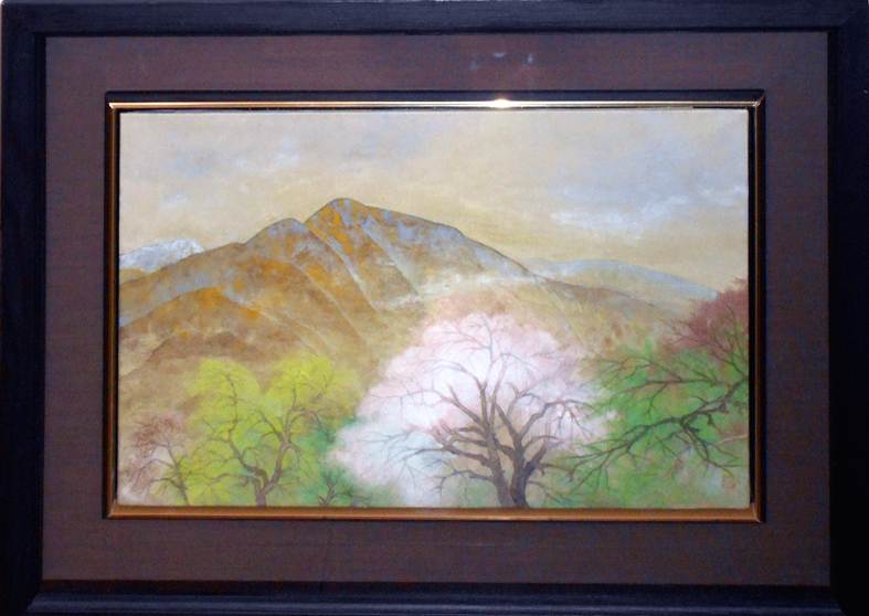 The way the work is drawn is sincere, The painting is done with love and the artwork is soothing to look at. It's a masterpiece! Japanese painting by Asuka Sasaki, Spring Dusk No. 8, Painting, Oil painting, Nature, Landscape painting