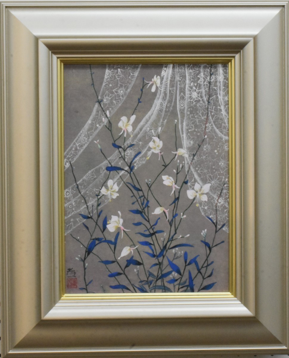 [Galería Seiko: 5, 000 piezas en exhibición] Gran hallazgo: pintura japonesa de Koichi Suzuki, No. 4, Brisa, Cuadro, pintura japonesa, Flores y pájaros, Fauna silvestre