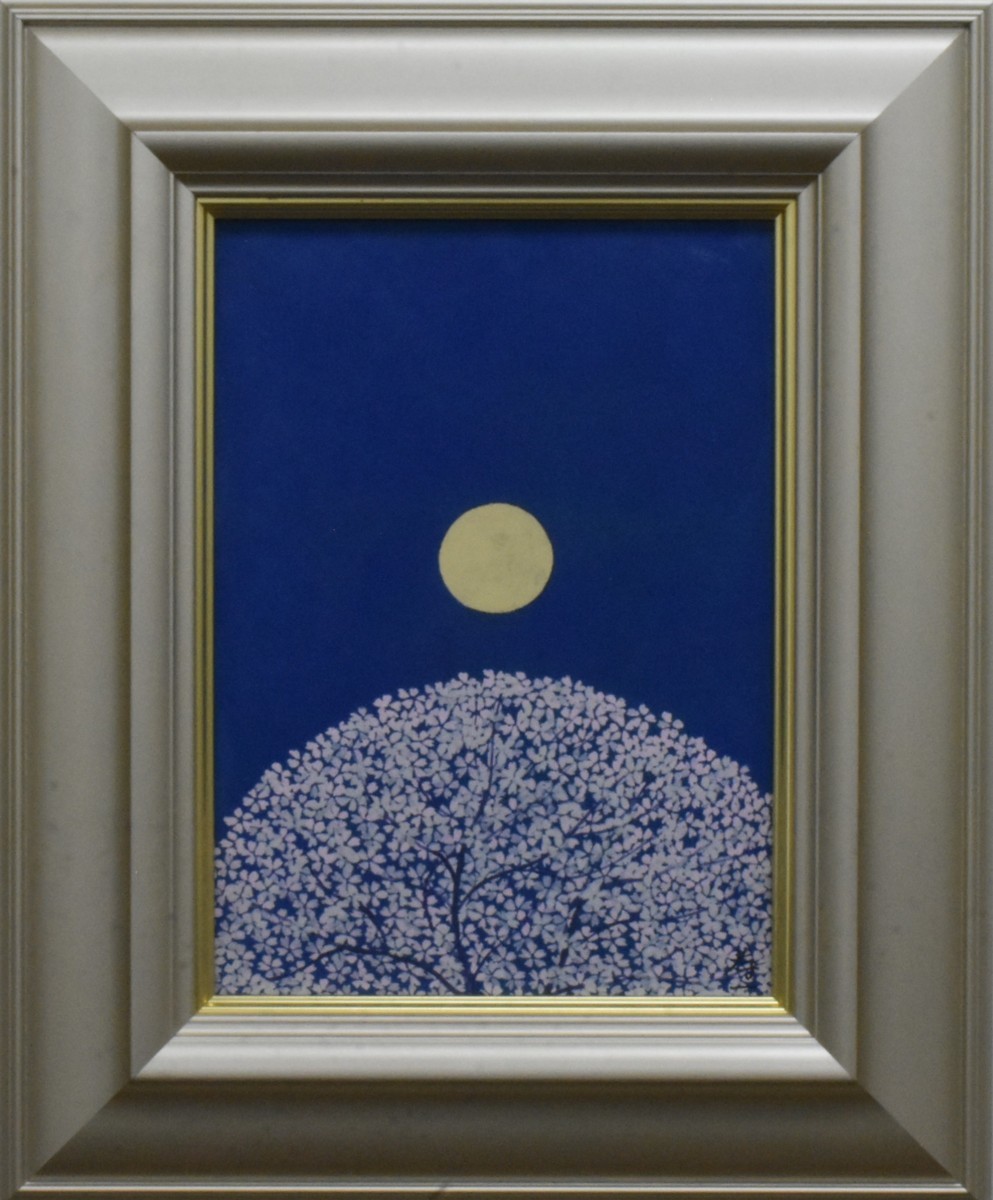 [Galería Masami: 5, 000 piezas en exhibición] Gran hallazgo: pintura japonesa de Koichi Suzuki, No. 4, mantén, Cuadro, pintura japonesa, Paisaje, viento y luna