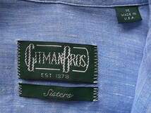 GITMAN Vintage ギッドマン ブラザーズ　ヴィンテージ　リネンシャンブレー素材　ボタンダウンシャツ　サイズ M MADE IN USA ブルー_画像5