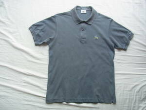 LACOSTE 　ラコステ　鹿の子素材　定番ポロシャツ　型番 L1212　 サイズ 4 　　日本製　グレー