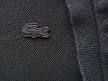LACOSTE ラコステ　鹿の子素材　ビッグシルエット　ポロシャツ　型番 PH042P サイズ 6 ブラック × ブラック_画像3