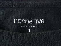 nonnative 　ノンネイティブ　ボートネック　コットン鹿の子素材　ポケット付きTシャツ　サイズ 1 　日本製 ブラック_画像5