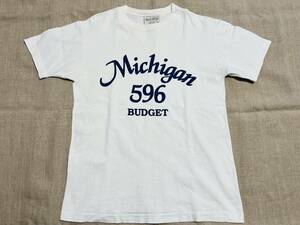 中古★BLUE BEAR★ブルーベアー★プリントTシャツ★半袖Tシャツ★Sサイズ★アメリカ製★綿100%★Michigan 596 budget★アメカジ