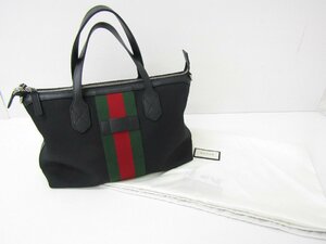 GUCCI グッチ ウェビングライン トートバッグ 630923 保存袋付き ▼SB4823