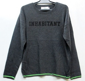 ●M●Inhabitant●ニットTシャツ●IH412TL52●グレー●