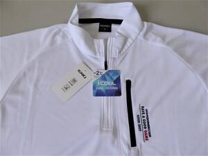 IGNIO GOLF イグニオ ゴルフ アイクール 吸水速乾 UVカット ハーフジップ半袖シャツ　2XL　白