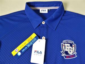 FILA GOLF filler Golf . пот скорость .UV CUT стрейч рубашка-поло с коротким рукавом LL синий 