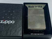 2017年　両面加工　アーマー　ストライプ　 ZIPPO　USED良品_画像1