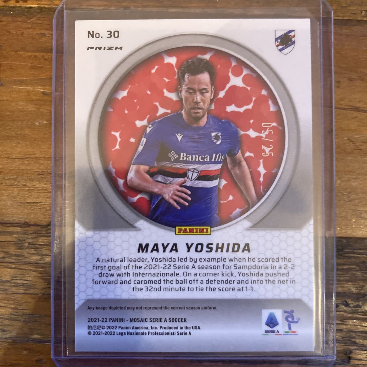 吉田麻也 2021-22 PANINI MOSAIC SERIE A SOCCER - MEN OF MASTERY