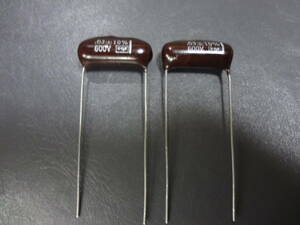 2個セット Vintage CORNELL-DUBILIER 0.03μF 600V Brown Drops フィルムコンデンサー 未使用品