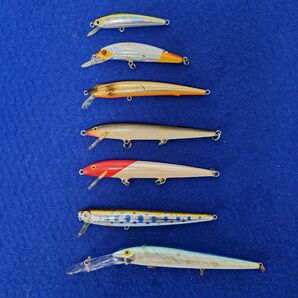 【当時物!】REBEL ・ RAPALA ほか、オールドミノー7本セット!