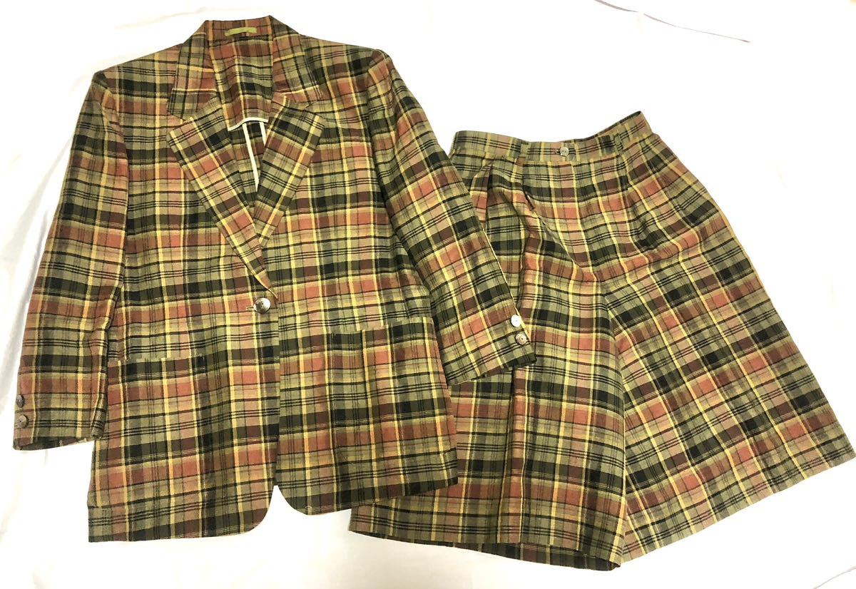 新品 バーバリー S セットアップスーツ チェック柄 ウール