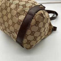 美品 GUCCI グッチ ハンドバッグ トートバッグ ショルダーバッグ 肩掛け アビー GG柄 シマ シェリーライン ブラウン_画像5