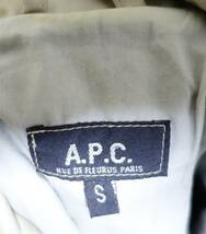 A.P.C. アーペーセー ショート トレンチコート サイズS ベージュ フランス製_画像4