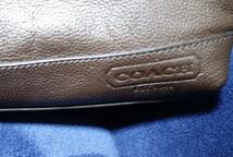 COACH コーチ オールレザーショルダーバッグ ボディバッグ ブラウン メンズ_画像2