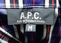 APC チェック ジャケット M　パープル系　フランス製_画像3