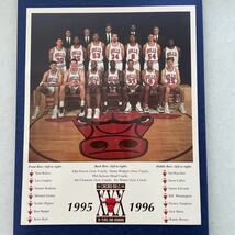 Michael Jordan★Chicago Bulls 30 Years And Running Anniversary Photo Card 1966-1996★Jordan/Pippen/Rodman/Kukoc★ビンテージ激レア_画像1