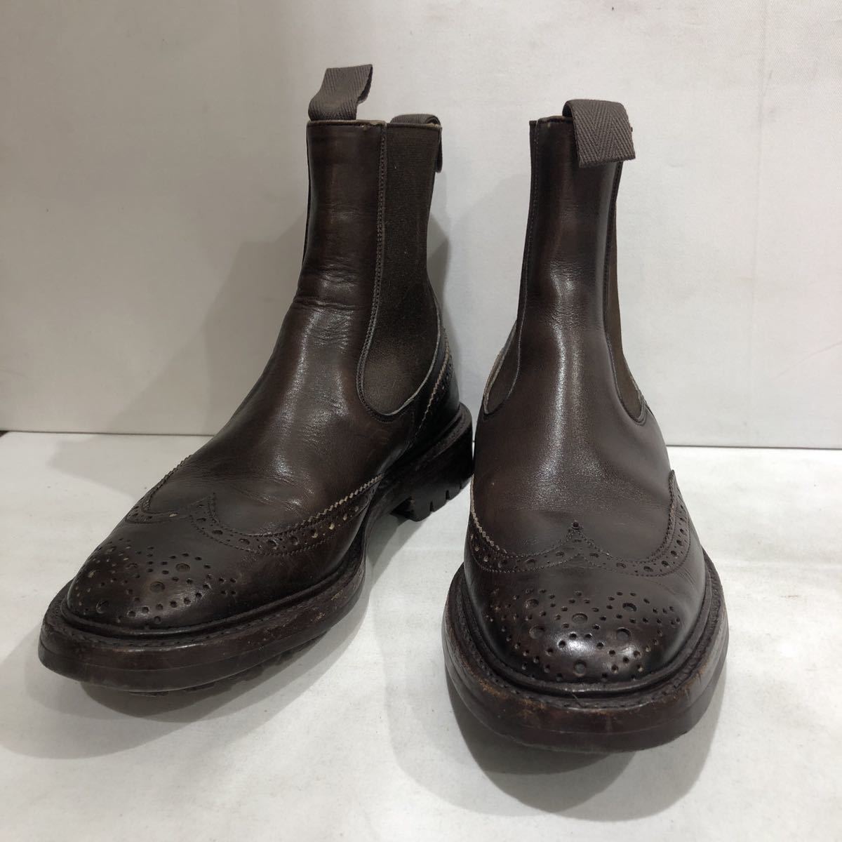 ヤフオク! - Tricker's◇サイドゴアブーツ/-/BLK/レザー/...