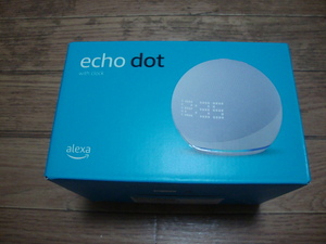 * new goods Echo Dot with clock ( eko - dot with clock ) no. 5 generation gray car - white clock attaching Smart speaker with Alexa *