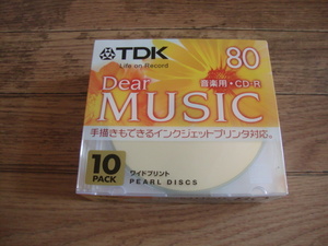 ★ 新品 TDK 音楽用CD-R インクジェットプリンタ対応(ワイド印刷仕様) 10枚パック 80分 CD-RDE80PPX10N ★