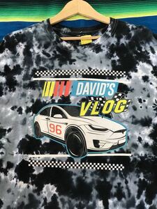 David's Vlog Tシャツ　Youtuber アメリカ　テスラ　レース　レーシング　アメリカ　ビンテージ　企業　世田谷ベース　古着　アメカジ