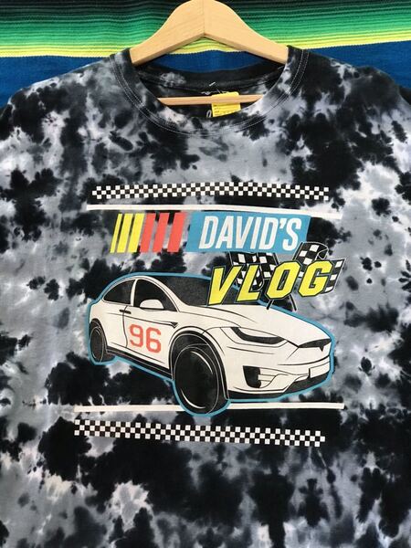 David's Vlog Tシャツ Youtuber アメリカ テスラ レース レーシング アメリカ ビンテージ 企業 世田谷ベース 古着 アメカジ