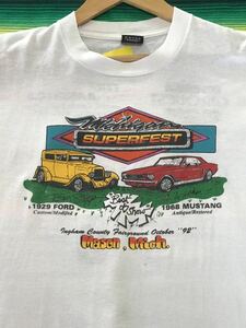 Michigan Superfest 1992 Tシャツ ミシガン州　アメリカ　ビンテージ　カスタム　カーショー　世田谷ベース　古着　アメカジ