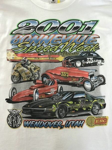 2001 Bonneville Speedweek Tシャツ ボンネビル　USA アメリカ　ビンテージ　ユタ州　ソフトレイク　スピードウィーク　古着　アメカジ