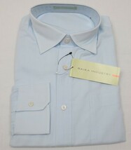 ●定価16800円RAIKA INDUSTRYライカドレスシャツ(サックス,48(L),日本製)新品_画像1