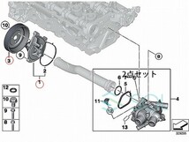 BMW MINI ミニクーパー R55 R56 R57 R58 R59 R60 R61 ウォーターポンプ + プーリー 2点セット 11518604888 11517619020 出荷締切18時_画像2