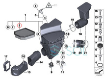 BMW F10 F11 エアフィルター エアクリーナー 523i 528i 13717590597 出荷締切18時_画像2