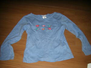  Oshkosh 4 light blue lame long sleeve T shirt 