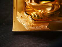 収集品　最高級　彫り　手彫り　本金箔　木製本金箔本金粉（A3-2）　4526　M_画像5