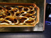 収集品　最高級　彫り　手彫り　本金箔　木製本金箔本金粉（A3-2）　4524　M_画像10