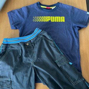 PUMA 半袖Tシャツ　七分丈パンツ　140 