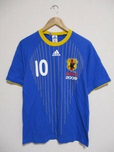 ★ アディダス ★JFA　KIRIN2009　半袖Tシャツ　S ブルー　 (0715)