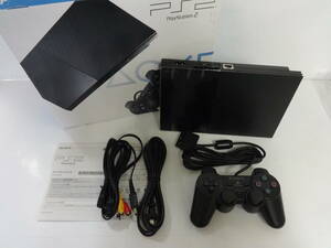 A202 中古 ゲーム 本体 PS2 Playstation2 SCPH-90000 チャコールブラック 動作確認済 付属完備品