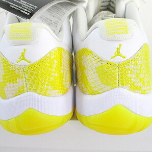 ★ 未使用 NIKE ナイキ AIR JORDAN 11 RETRO LOW エア ジョーダン 11 レトロ ロー AH7860-107 スニーカー 靴 28cm Yellow Snakeskin 箱付の画像8