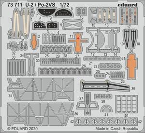 エデュアルド(73711) 1/72 ポリカルポフU-2/ Po-2VS用内装エッチングパーツ(ICM用)