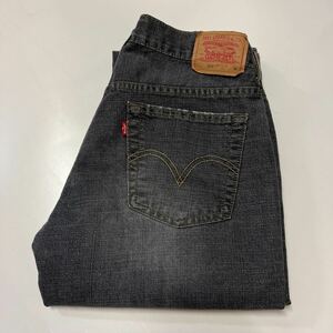 USA製 Levi’s リーバイス 505 ローライズストレートストレッチジーンズ ブラック 155050-105 M レディース