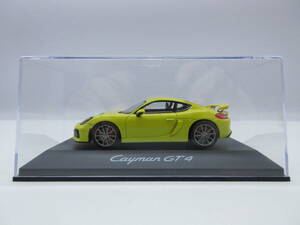 1/43 ポルシェ ケイマン Cayman GT4　ディーラー特注　ミニカー　イエロー