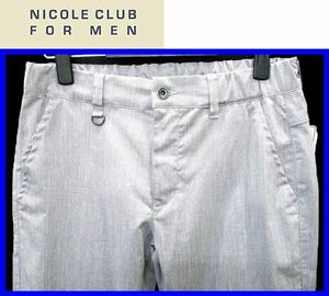 春夏★48(83cm)★\16500〓NICOLE CLUB FOR MEN ニコル〓ライトツイル イージーパンツ