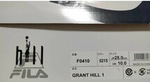 新品 定価15400 FILA GRANT HILL 1 28cm US10 フィラ グラントヒル 復刻 スニーカー オリジナルカラー バッシュ 天然皮革 レザー 90s_画像10