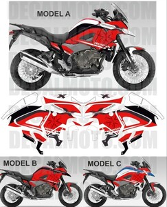 グラフィック デカール ステッカー 車体用 / ホンダ VFR1200X 2012-（SC70）/ ADVENTURE RED