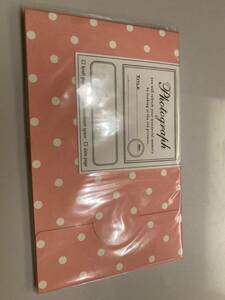  photograph album 32 page 28 pocket new goods pink polka dot pattern 1270