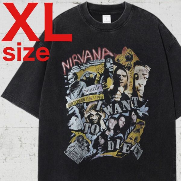 NIRVANA（ニルヴァーナ） WANT　バンド　Tシャツ　ブラック　XLサイズ