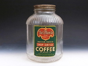 デル・モンテ コーヒー 硝子瓶 Del Monte Coffee ◆ 米国アンティーク
