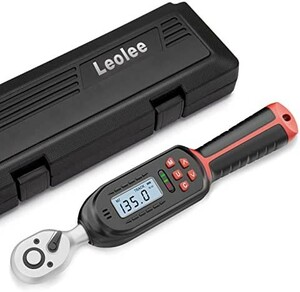 【新品送料無料】Leolee デジタルトルクレンチ 6.8-135Nm(9.5mm) 内蔵ブザー及びLED警告灯 高精度 双方向ラチェットヘッド